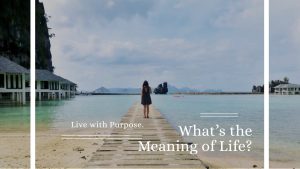 Live with Purpose. What’s the Meaning of Life?