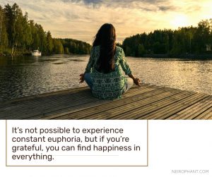 It’s not possible to experience constant euphoria, but if you’re grateful, you can find happiness in...